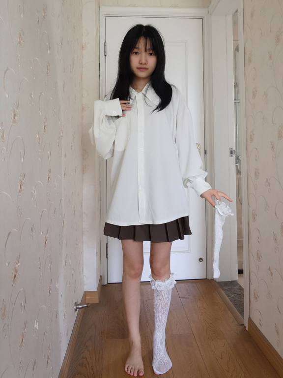 百褶裙可爱又大方的小姑娘【122P】20002-图嘿嘿